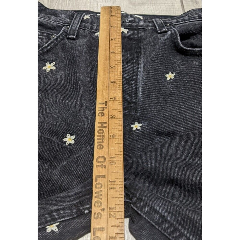 Reformation Cynthia High Relaxed Black Daisy Jeans Women's Size 25 - Picture 8 of 10